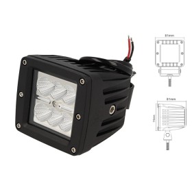 Fanale Luci Diurne A Led DRL Work Light Faro Da Lavoro Quadrato 12V 24V 24W (6X4W) IP67 Bianco