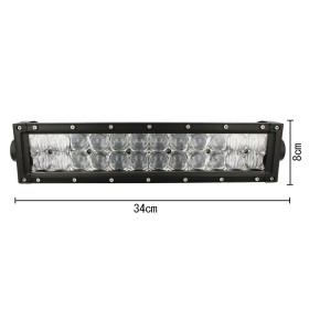 Barra Led 72W 341mm 9V-60V Doppia Fila 24X3W Lente Combo IP67 Per Fuoristrada Jeep SUV Camper