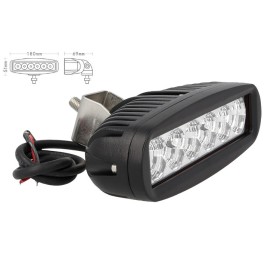 Fanale Luci Diurne A Led DRL Work Light Faro Da Lavoro 12V 24V 18W (6X3W) IP67 Bianco