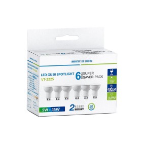 6 PZ Lampada Led GU10 5W 220V 110 Gradi Bianco Neutro 4000K Diffusore Opale SKU-212740