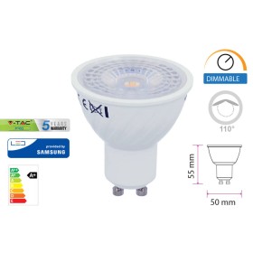 Lampada Led GU10 Dimmerabile 6,5W 110 Gradi 220V Bianco Freddo 6400K Chip Samsung Garanzia 5 Anni SKU-21200