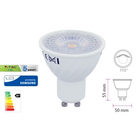 Lampada Led GU10 6,5W=60W 220V 110 Gradi Bianco Neutro 4000K Chip Samsung Garanzia 5 Anni SKU-21193