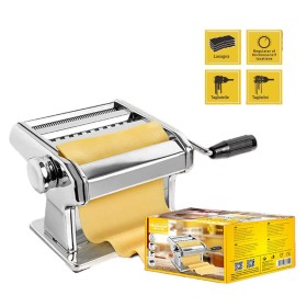 Macchina per Pasta con Trafile Staccabili Rulli in Acciaio Regolabile 9 Spessore Perfetto per Lasagne Tagliatelle e Tagliolini SKU 5120