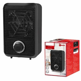 Mini Termoventilatore Elettrico 600W Termostato Regolabile con Protezione Anti Surriscaldamento Colore Nero