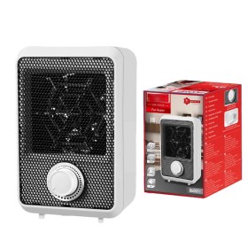 Mini Termoventilatore Elettrico 600W Termostato Regolabile con Protezione Anti Surriscaldamento Colore Bianco