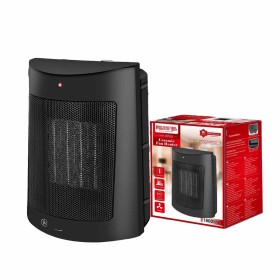 Termoventilatore in Ceramica con Potenza Regolabile 900W 1800W con Autoprotezione Surriscaldamento Rettangolare Nero