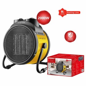 Mini Termoventilatore in Ceramica Potenza Regolabile 1000W 2000W con Livelli Regolabile con Autoprotezione Surriscaldamento Giallo