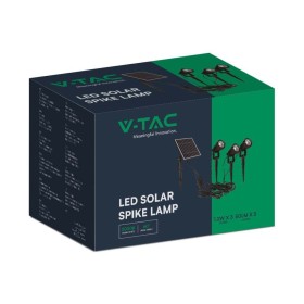 Faretti LED da Giardino 3*1.2W con Picchetto e Pannello Solare Colore Nero 3000K IP65 SKU-20489