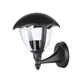 Lampada Da Parete Lanterna Giardino Attacco E27 Garden Wall Lamp IP44 Facing Up Colore Nero SKU-7046