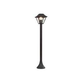 Lampione a Lanterna Palo Da Terra Per Giardino Altezza 950mm Attacco E27 Colore Nero Opaco IP44 SKU-8687