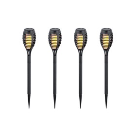 Kit 4 Lampade Solare a Led 1W 2200K Forma di Torcia Effetto Fiamma IP44 Per Giardino SKU-8689