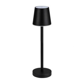 Lampada Led da Tavolo Nero Ricaricabile 3W Dimmerabile con Comandi Touch Uso Interno ed Esterno IP20 Bianco Naturale 4000K SKU-10194