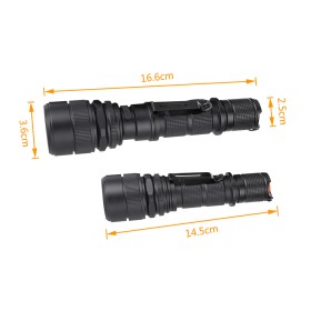 Torcia Portatile Ricaricabile Zoomabile Tattico Campeggio Sport Impermeabile 5 modalita di luce