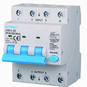 ETTROIT Interruttore Magnetotermico Differenziale 3P+N 50A 6KA 30mA 380V Occupa 4 Moduli DIN
