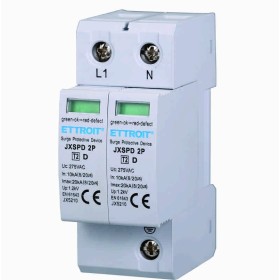 ETTROIT Scaricatore Di Sovratensione 220V T2 2P 275V 10KA Occupa 2 Moduli DIN