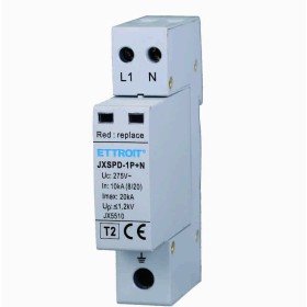 ETTROIT Scaricatore Di Sovratensione 220V T2 1P+N 275V 10KA 2 Poli Occupa 1 Modulo DIN