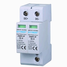 Scaricatore Di Sovratensione Fotovoltaico Tipo 2 T2 D 2P DC 500V 2.8KV 10KA Occupa 2 Moduli DIN
