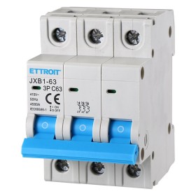 ETTROIT Interruttore Magnetotermico Automatico 3P 63A 6000A 220V 380V Salvavita Stotz Occupa 3 Moduli DIN