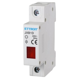 ETTROIT Indicatore Luminoso Modulare 230V Rosso Occupa 1 Modulo DIN Lampada Spia Led Segnalazione
