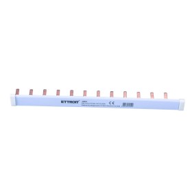 Pettine Quadro Elettrico Terminale di Collegamento 1P Monopolare 63A 12 Moduli Modello L 90°