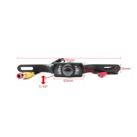 Telecamera Retromarcia Portatarga Infrarossa Stagna IP65 7 Led 12V Per Auto