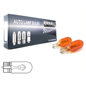 10 Pezzi Lampada Alogena T10 WY5W 12V 5W Amber Arancione Zoccolo Vetro W2,1x9,5d