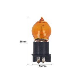 2 PZ Lampada Alogena PWY24W 12V 24W WP3.3x14.5-4 Amber Arancione Compatibile Philips 12174NAHTRC1