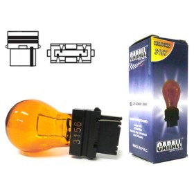 2 PZ Lampada Alogena 3156 Amber T25 PY27W 12V 27W W2.5x16d Arancione Mono Filamento