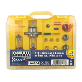 Kit Lampade Ricambio Emergenza Alogena Auto Bulbset 2X H4 12V 4 Fusibile (17 pz)