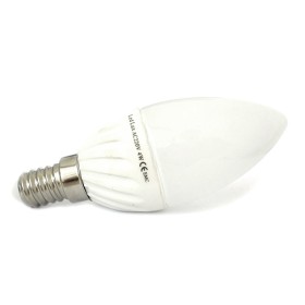 Lampada A Goccia Led E14 Candela Oliva 4W=45W 220V Bianco Neutro 4000K Base Ceramica
