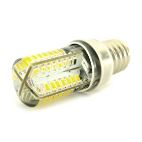 Lampada LED E14 Bianco Neutro Tubolare 3,5W=35W 360 Gradi Con Silicone Slim 64 SMD 3014 220V