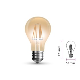 Lampada Filo Led a Filamento E27 10W A67 Bianco Caldo 2200K Cover Amber SKU-217157