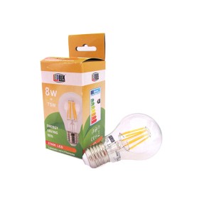 Lampada Filo Led Con Filamento E27 A60 8W 360 Gradi Bianco Caldo 2700K Bulbo Sfera Palla Goccia Come Lampade Tradizionali SKU-4407
