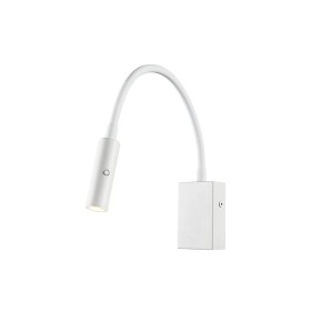 Applique Lampada Led Da Parete Hotel Per Lettura 3W 3000K Braccio Flessibile Carcassa Bianca SKU-211486