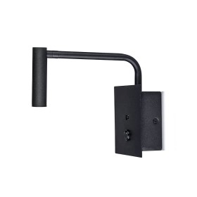 Applique Lampada Led Da Parete Hotel Per Lettura 3W 3000K Con Interruttore e Caricatore USB 5V 2A Colore Nero SKU-211487