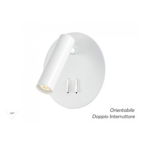 Applique Lampada Led Da Parete Comodino Per Lettura Doppia Illuminazione 3W 6W 3000K SKU-211489