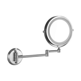 Specchio LED Rotondo 3W Double Face Rotabile a 360° con Braccio Estendibile Ingranditore 3X D170mm 6400K IP44 SKU-6628