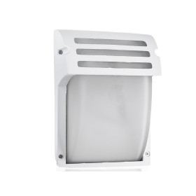 Applique Lampada Da Parete Giardino Esterno Attacco E27 Colore Bianco Vetro Opale SKU-7077