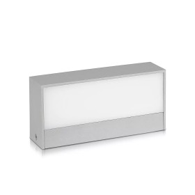 Applique Lampada Led Da Parete Rettangolare 9W 4000K Up-Down Doppio Fascio Luminoso Carcassa Grigia IP65 SKU-8240