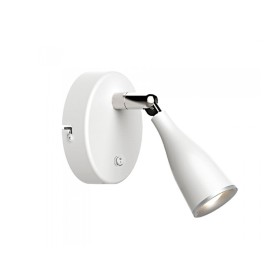 Applique Lampada Led Da Parete Con Interruttore Carcassa Bianca 4000K Testa Orientabile IP20 4,5W SKU-8677