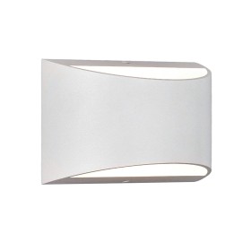 Applique Lampada Led Da Parete 10W Carcassa Bianca 4000K IP54 Doppio Fascio Luminoso Up-Down Forma Mezza Luna SKU-218683