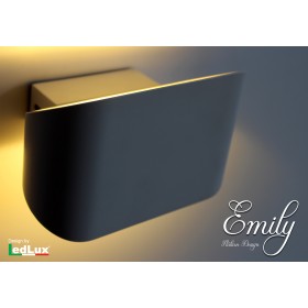 Applique Led Da Parete Modello Emily Italian Design Moderna 6W Bianco Caldo