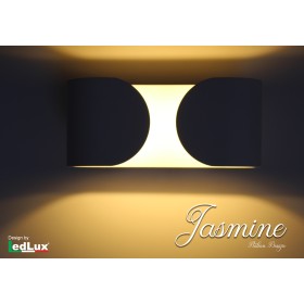 Applique Led Da Parete Modello Jasmine Italian Design Moderna 6W Bianco Caldo