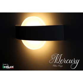 Applique Led Da Parete Modello Mercury Italian Design Moderna 6W Bianco Caldo