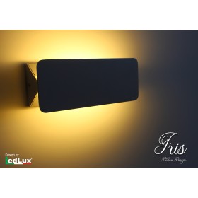 Applique Led Da Parete Modello Iris Italian Design Moderna 10W Orientabile Bianco Caldo