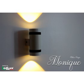 Applique Led Da Parete Modello Monique Italian Design Moderna 6W Doppio Illuminazione Bianco Caldo