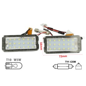 Kit Luci Targa Led Fiat 500 500C 51800482 Bianco Canbus No Errore 12V Resistenza Inclusa