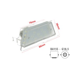 Kit Luci Targa Led Opel Astra G 1998-2004 Hatch Saloon Bianco Canbus 12V 2W