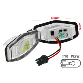 Kit Luci Targa Led Honda XRV X-RV 2015 Canbus Bianco No Errore 12V 2W