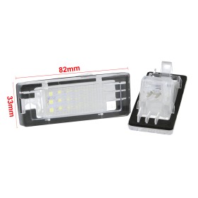 Kit Luci Targa Led Dacia Duster Dopo 2010 12V 3W Canbus Bianca E9